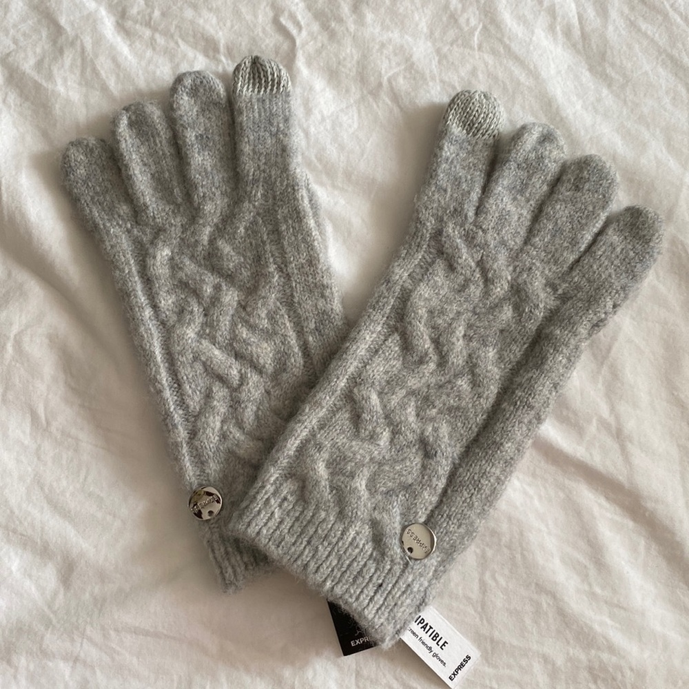 EXPRESS gray gloves, new with tags!